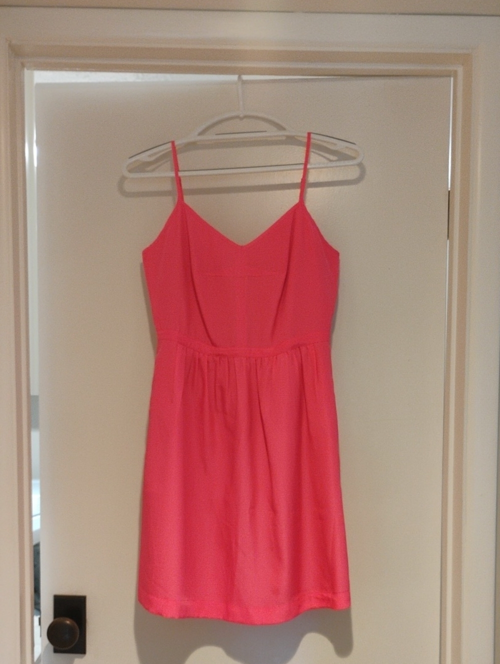 Women's Hot Pink Spaghetti Strap J. Crew Mini Dress
